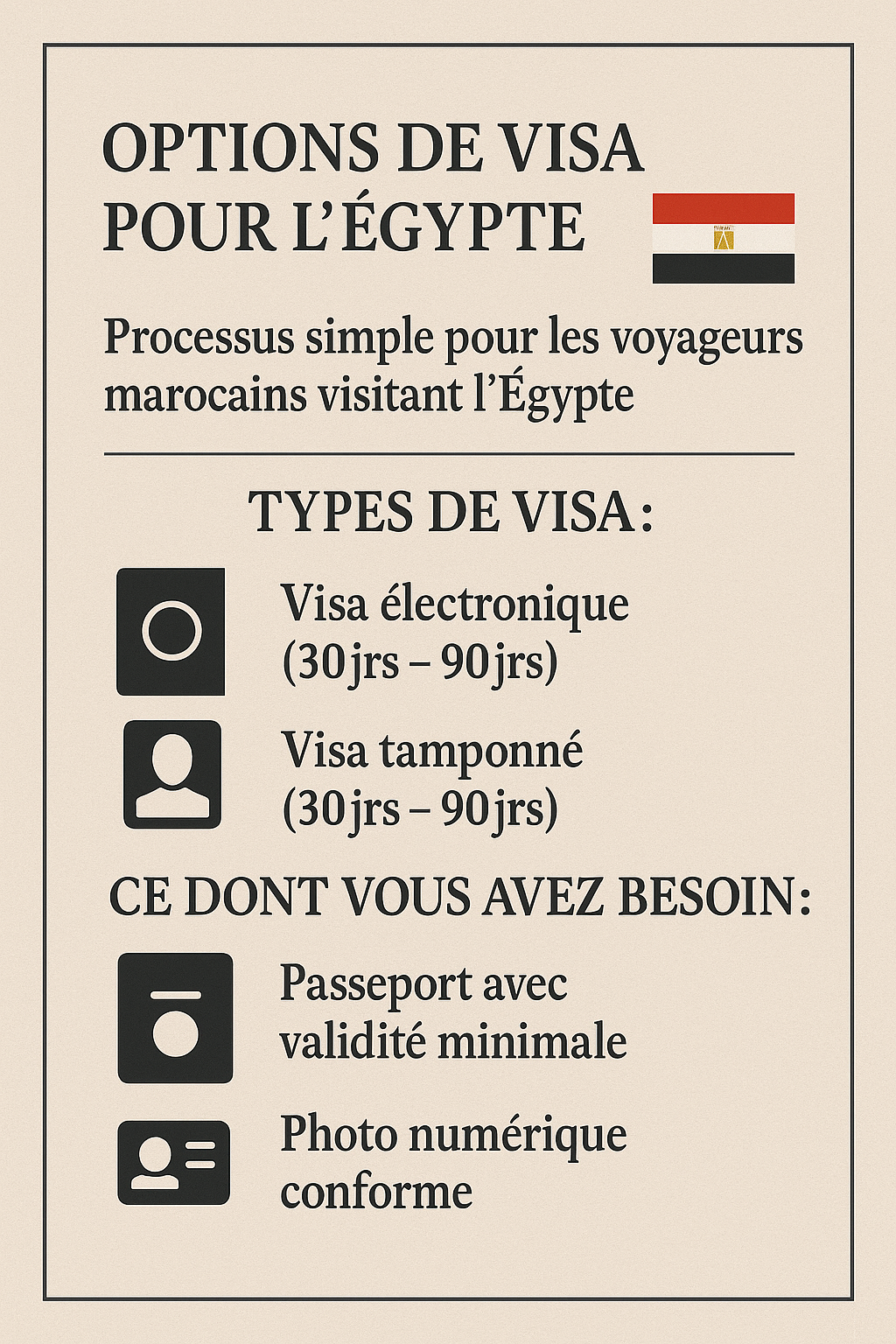 Guide de visa pour l'Égypte